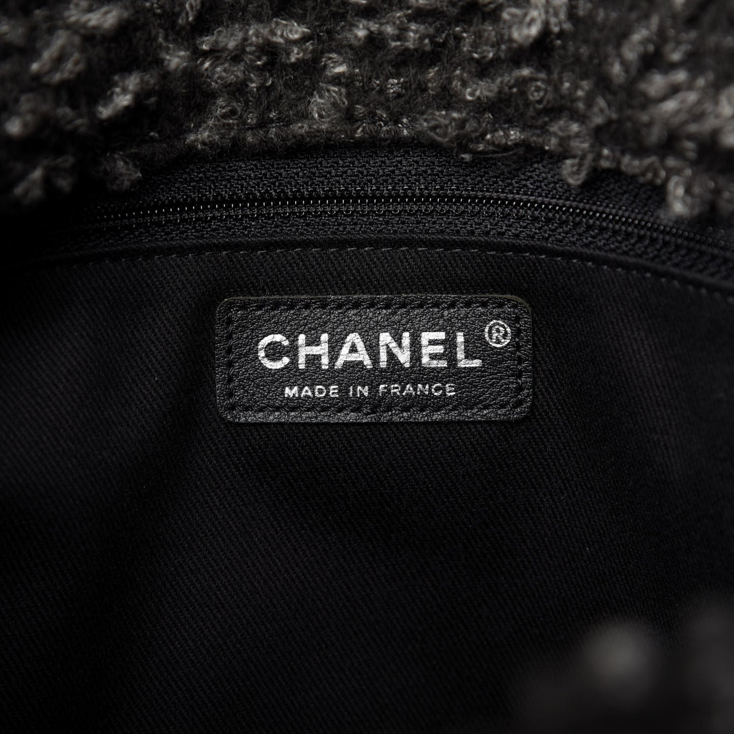 Tweed Maxi Single Flap Black Grey