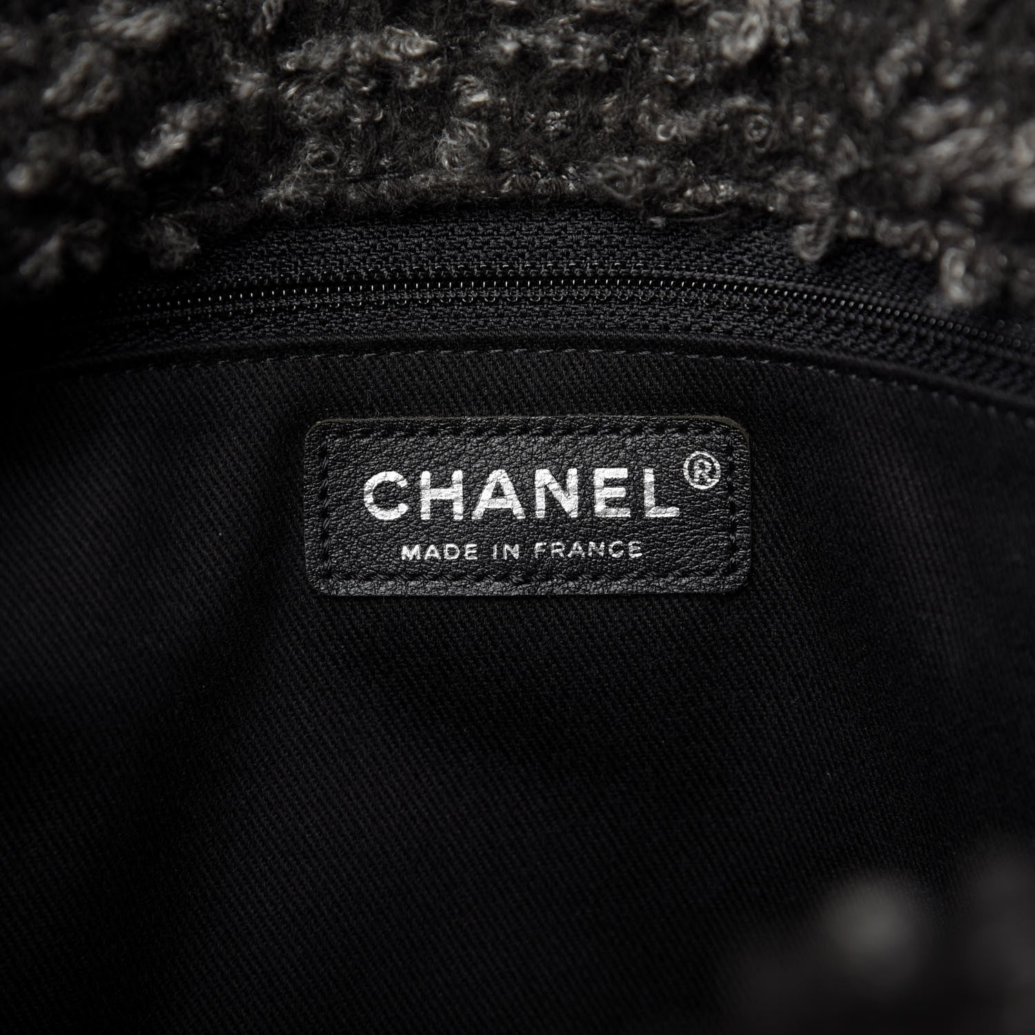 Chanel Tweed Maxi Single Flap Black Grey 9 of 11