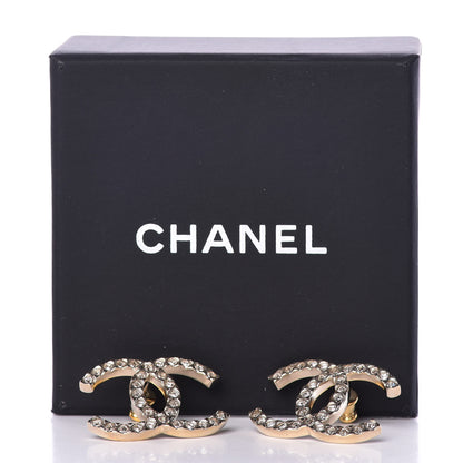 Chanel Baguette Crystal High Society CC Earrings Gold 4 of 4