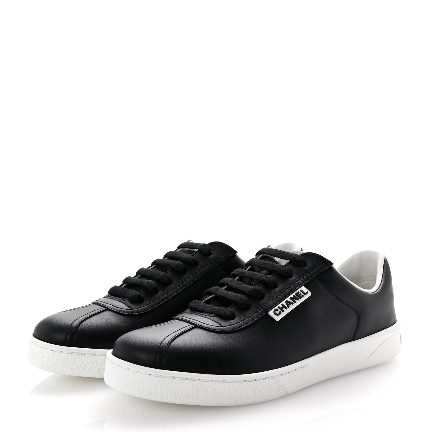Calfskin CC Womens Sneakers 35.5 Black
