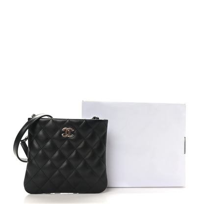 Chanel Lambskin Quilted Crossbody Bag Black 11 of 11
