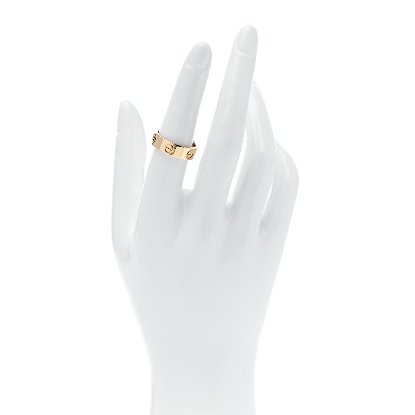 18K Yellow Gold 3.5mm LOVE Wedding Band Ring 52 6