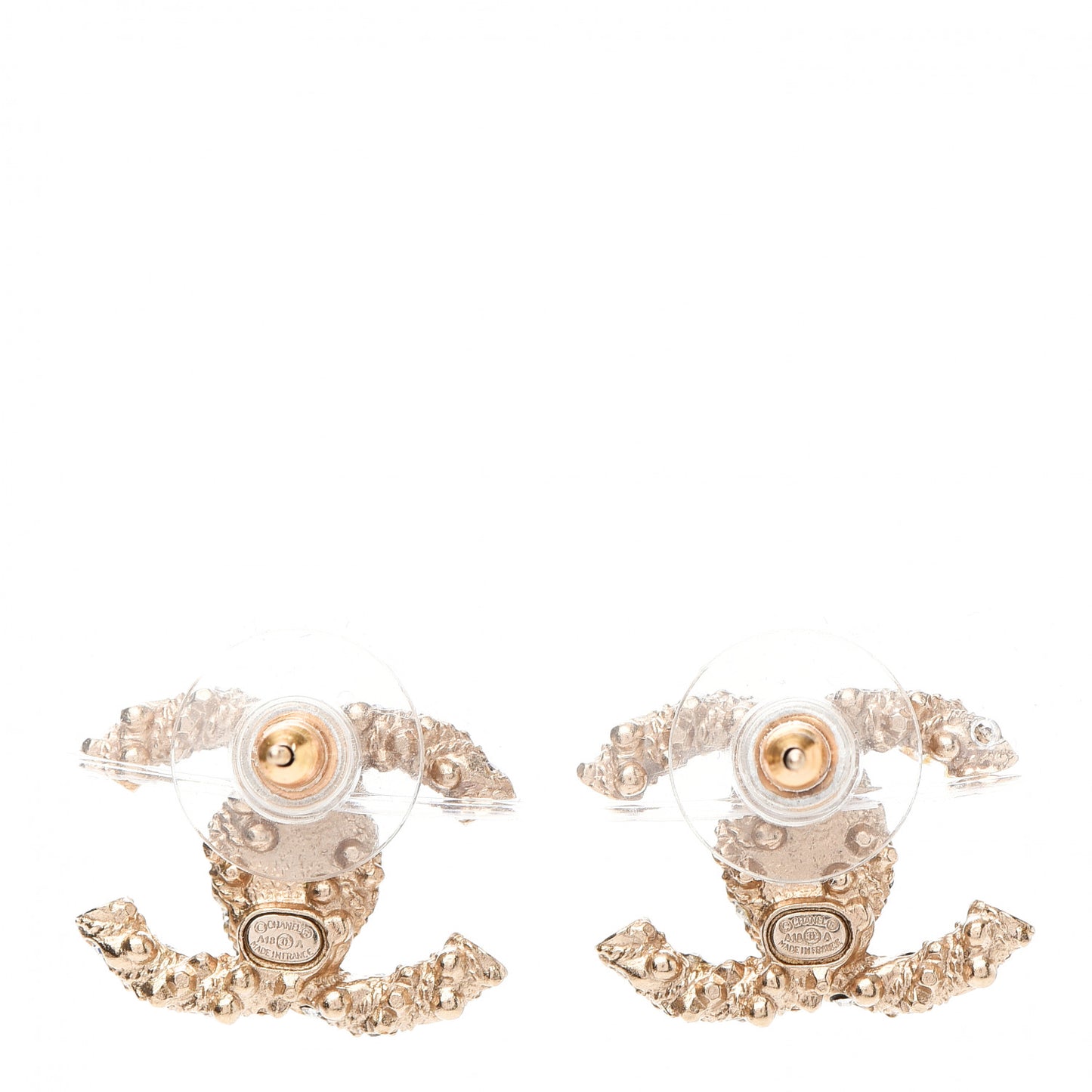 Crystal CC Earrings Light Gold