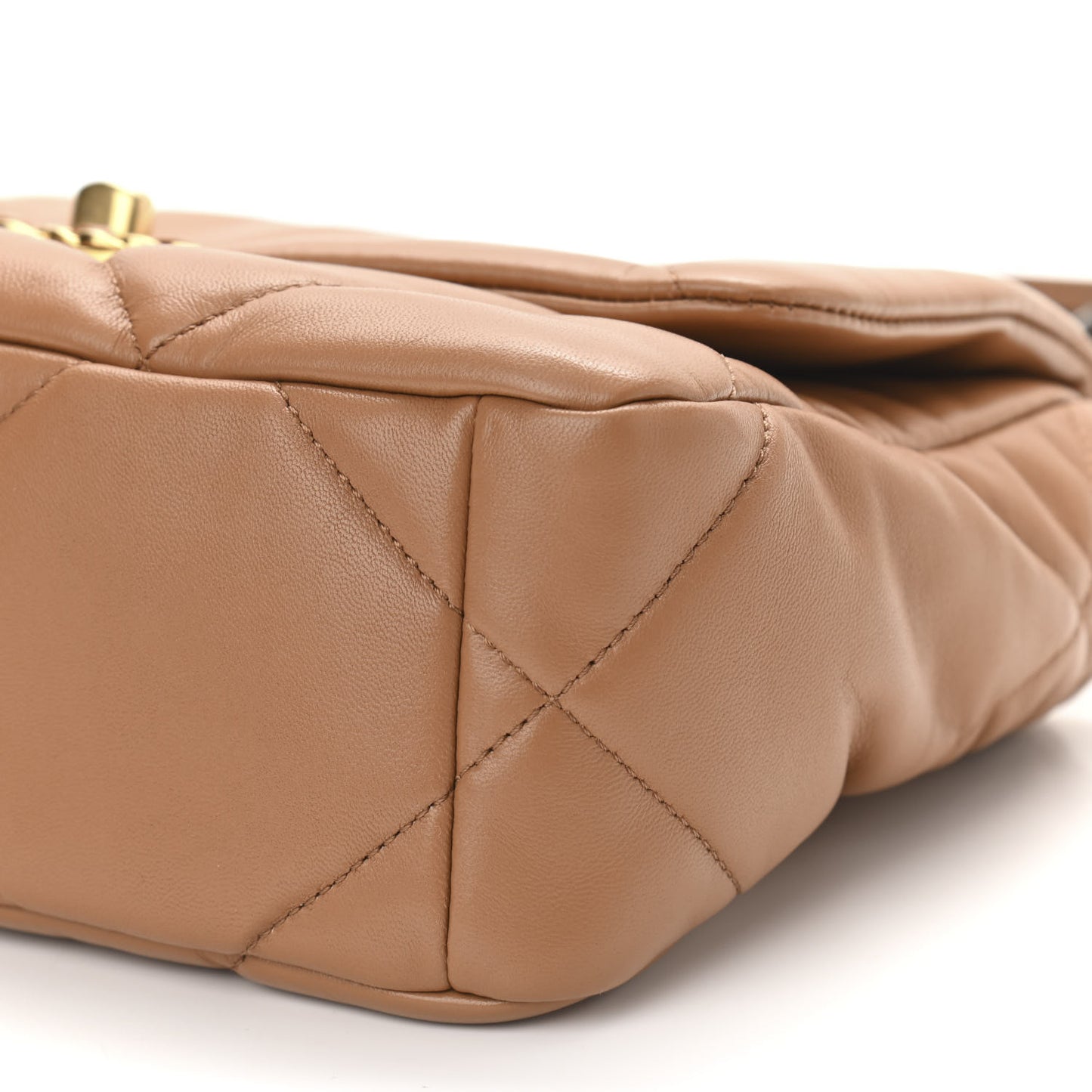 Lambskin Quilted Medium Chanel 19 Flap Brown