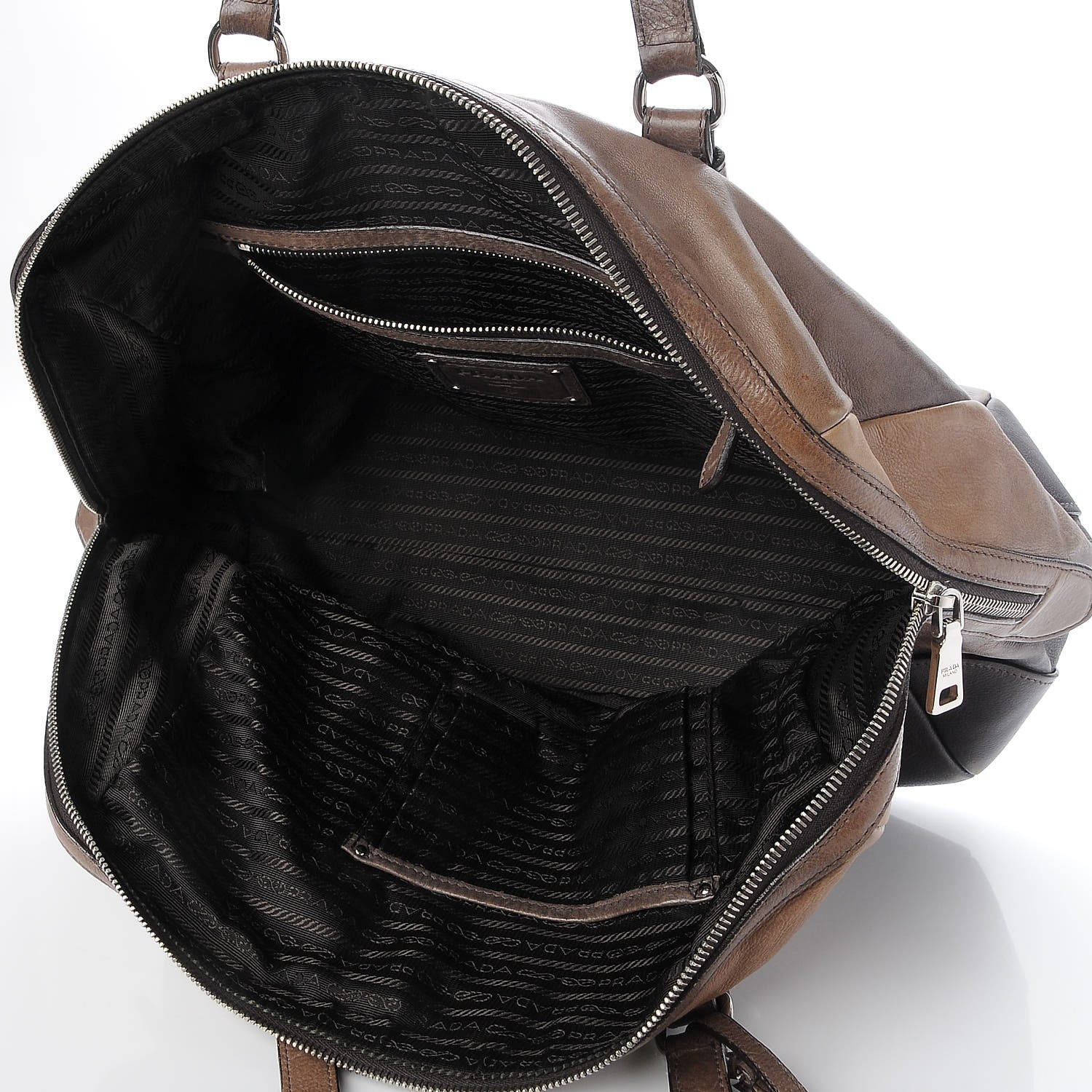 Prada Glace Calf Bowler Bag Militare 5 of 9