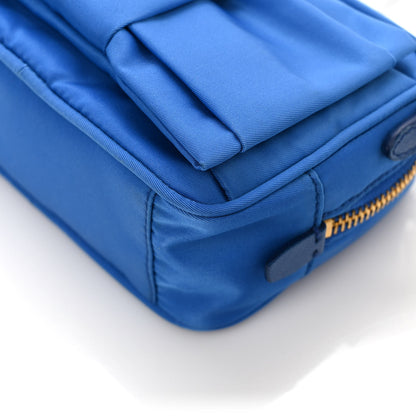 Prada Tessuto Nylon Bow Camera Bag Blue 8 of 10