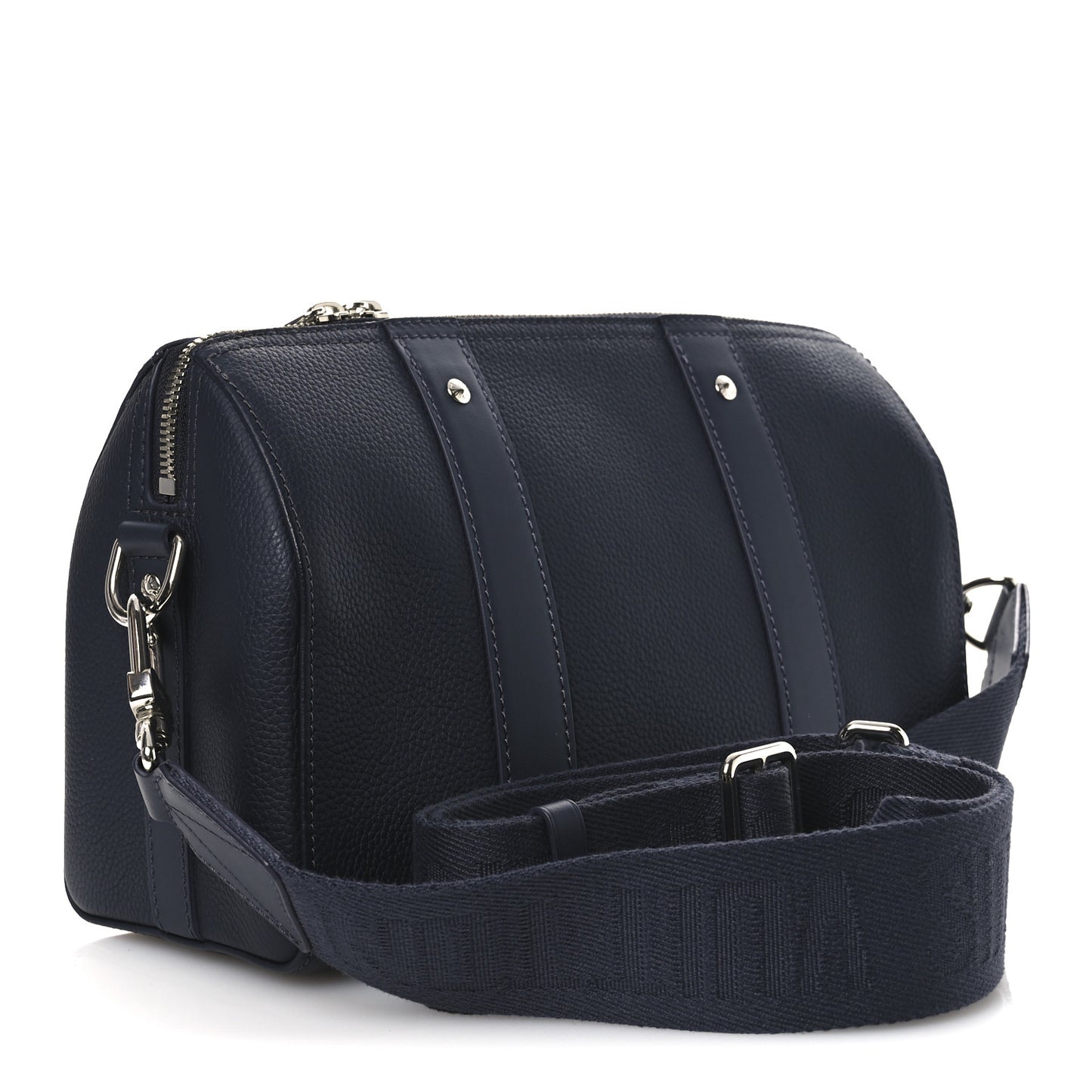 Grained Calfskin Aerogram City Keepall Ink Blue