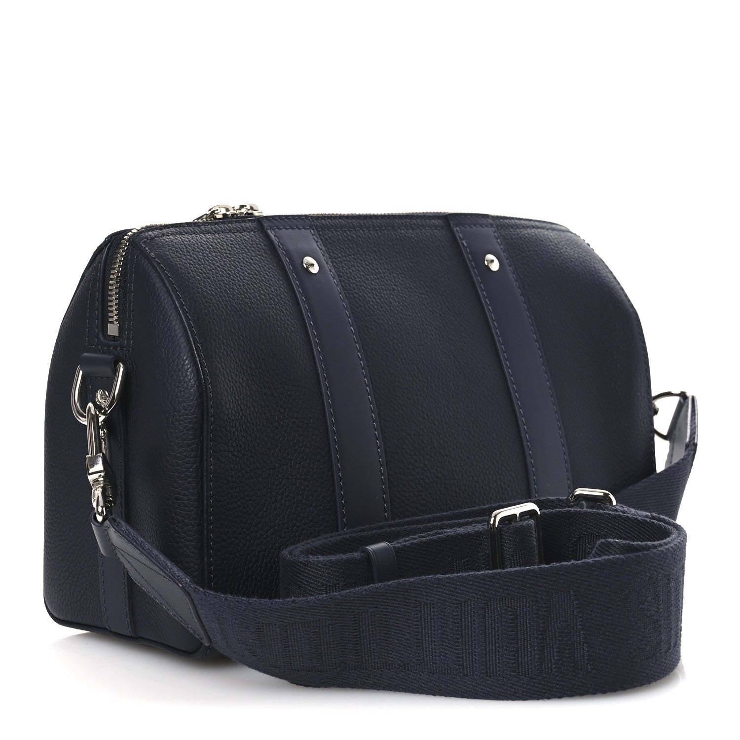 Louis Vuitton Grained Calfskin Aerogram City Keepall Ink Blue 3 of 10
