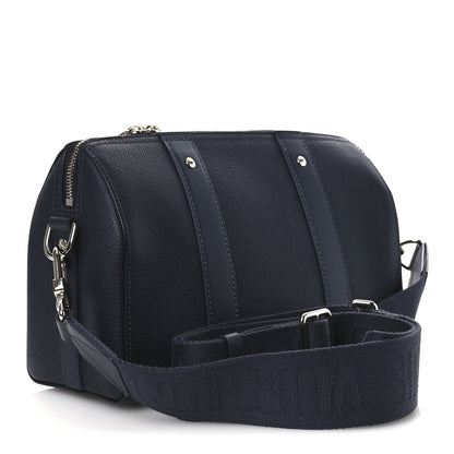 Louis Vuitton Grained Calfskin Aerogram City Keepall Ink Blue 3 of 10