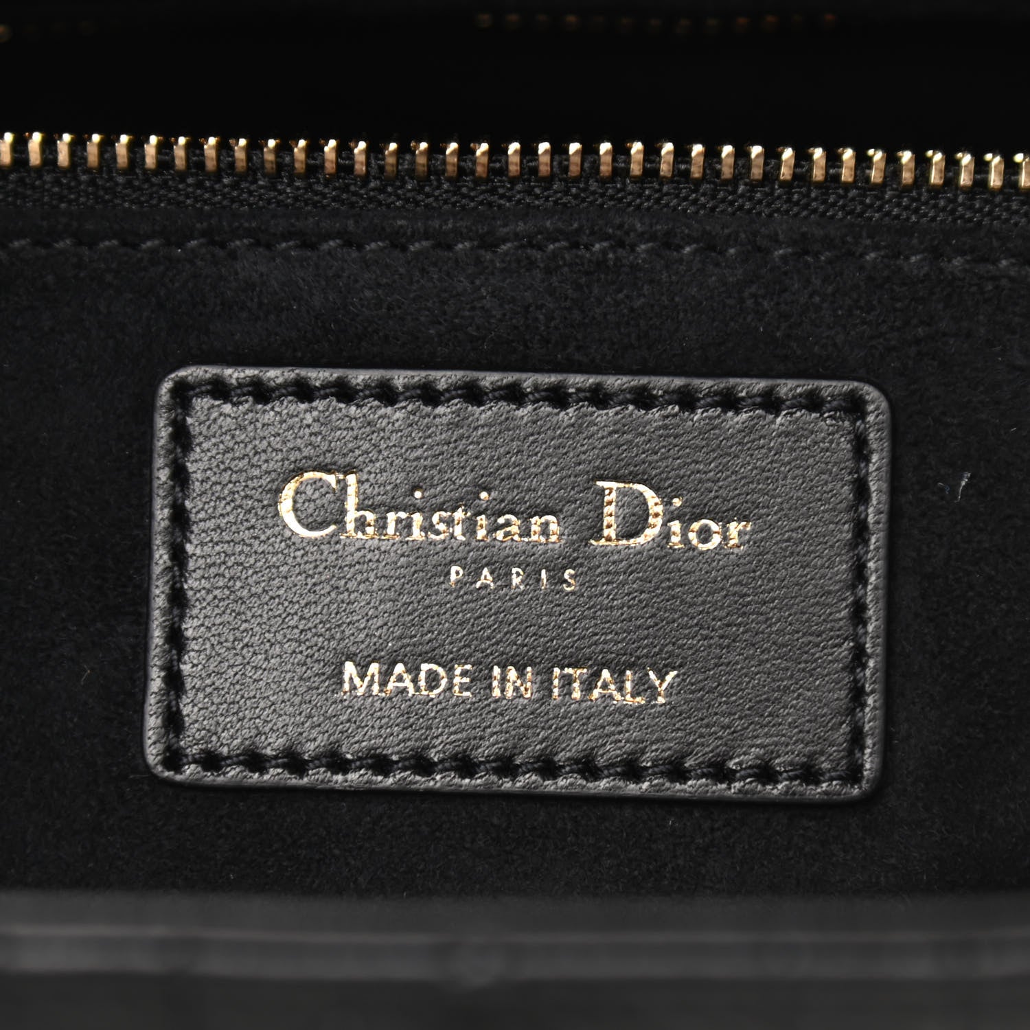 Christian Dior Lambskin Cannage Medium Lady Dior Black 6 of 8