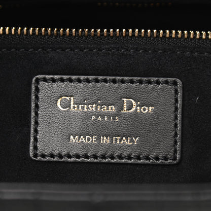 Christian Dior Lambskin Cannage Medium Lady Dior Black 6 of 8