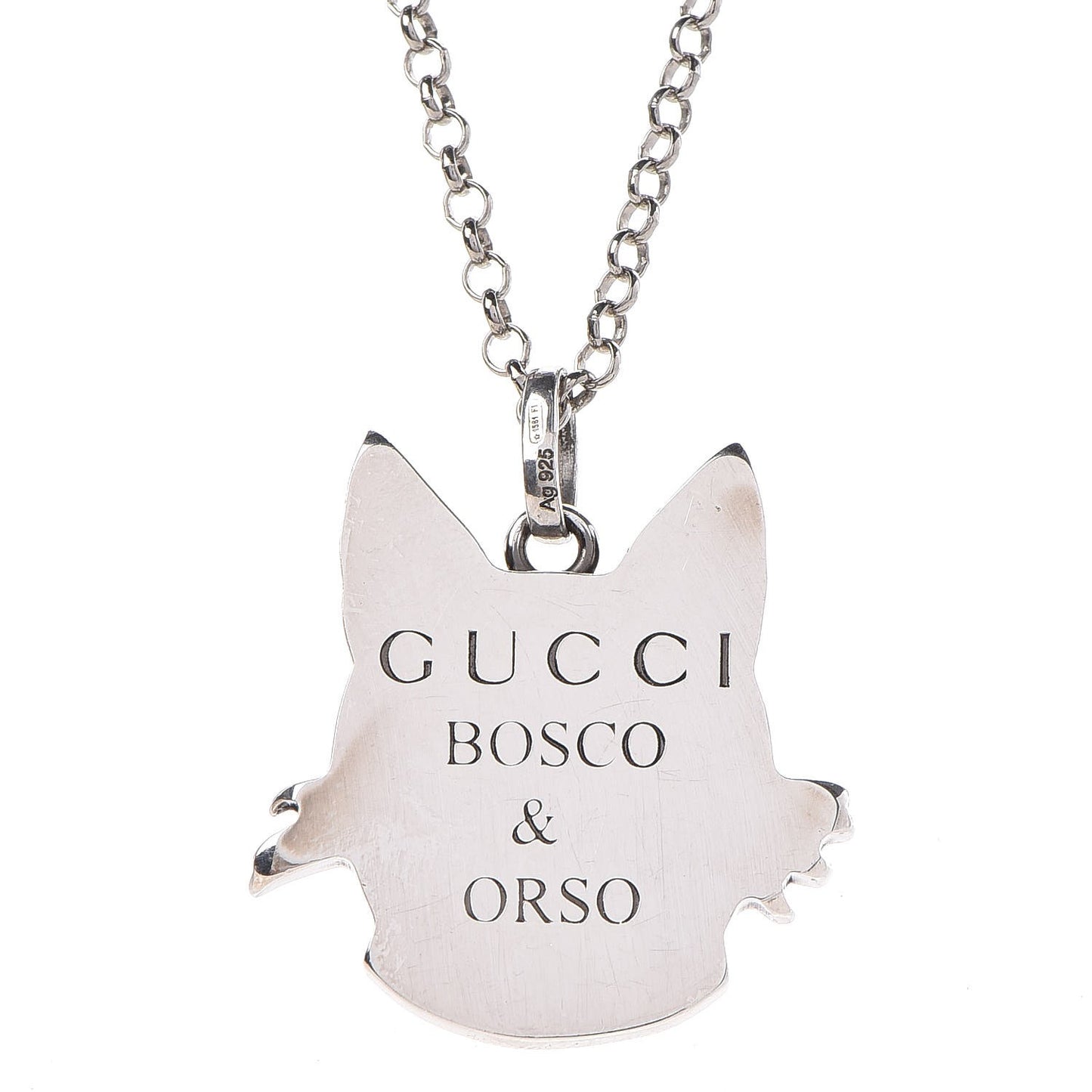 Sterling Silver Enamel Bosco Pendant Necklace