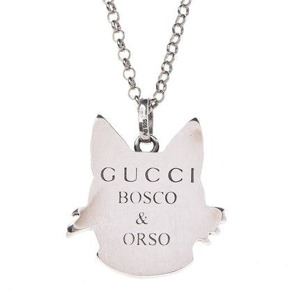 Gucci Sterling Silver Enamel Bosco Pendant Necklace 5 of 8