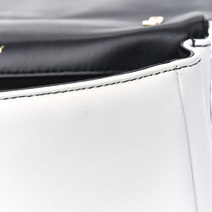 Burberry Lambskin Quilted Small Lola Bag White Black 9 of 15