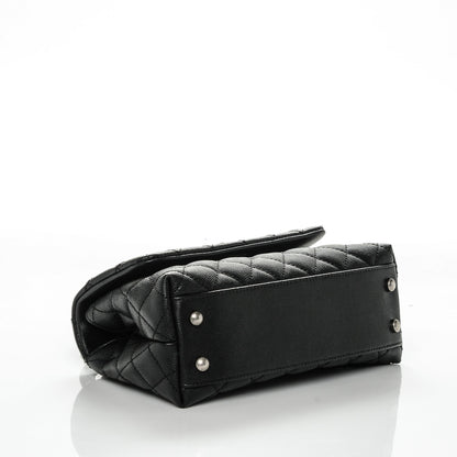 Chanel Caviar Lizard Quilted Mini Coco Handle Flap Black 4 of 7