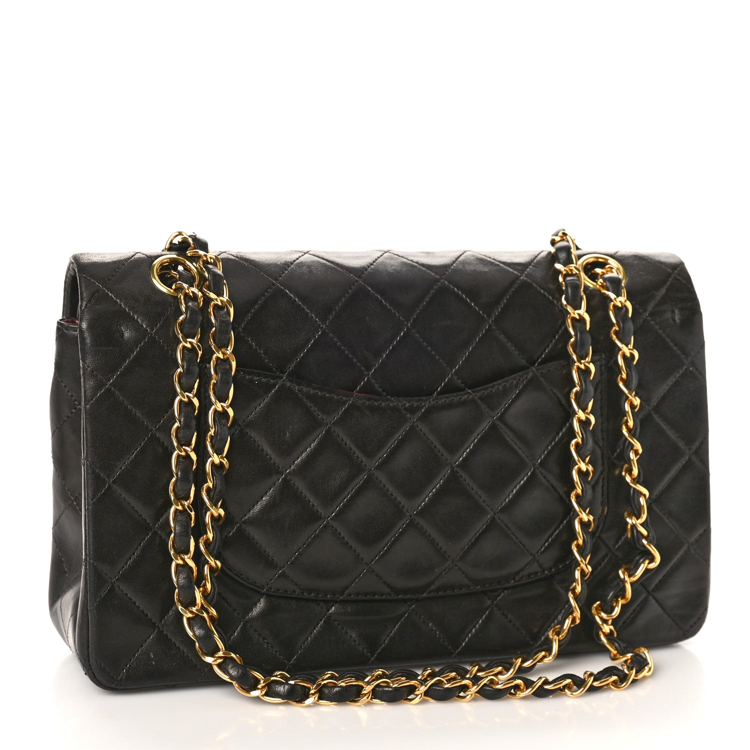 Chanel Lambskin Quilted Medium Double Flap Black 3 of 15
