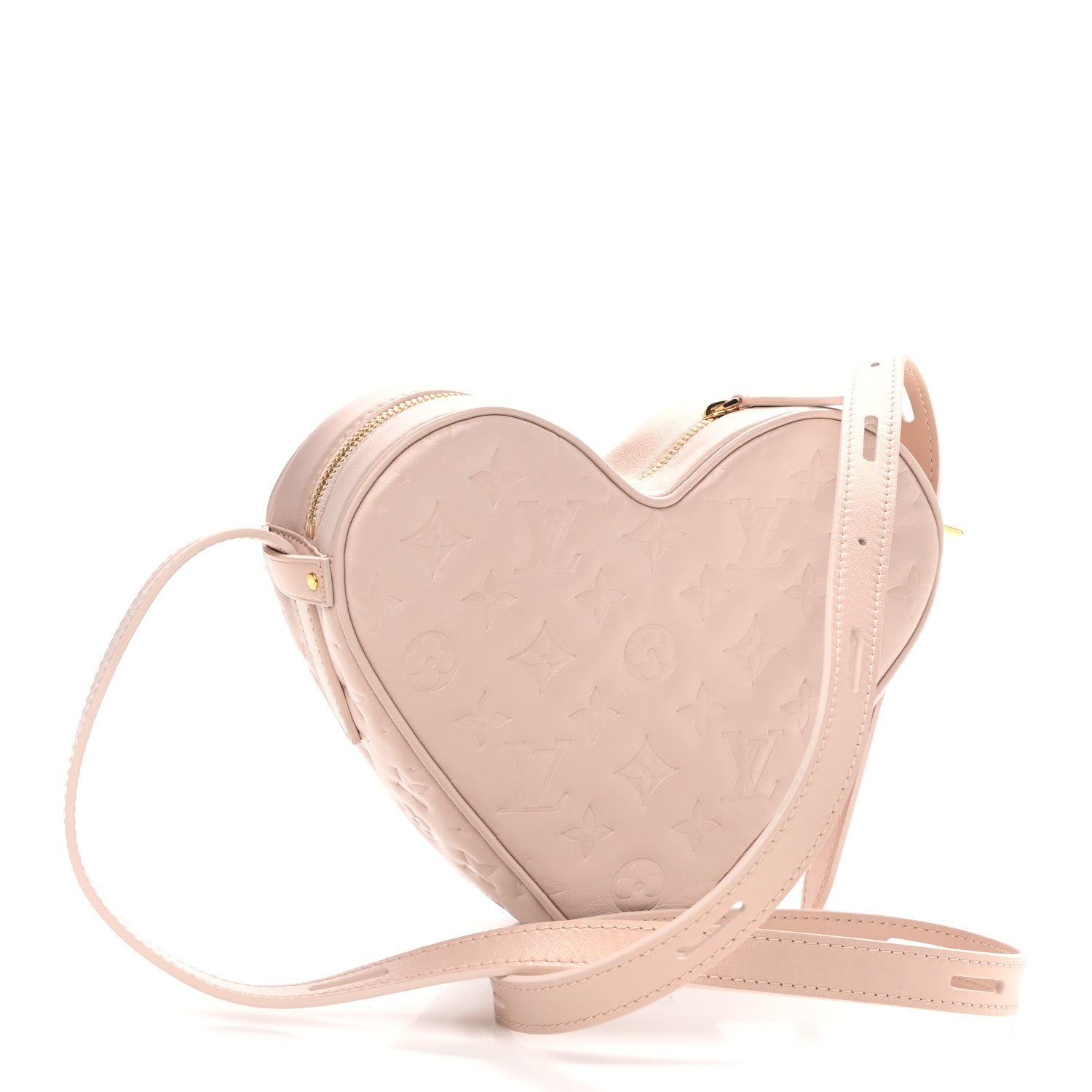 Louis Vuitton Lambskin Embossed Monogram Fall In Love Sac Coeur Light Pink 3 of 10
