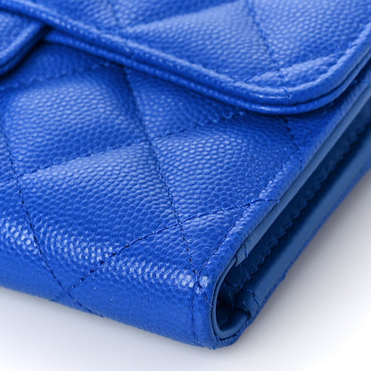 Chanel Caviar Quilted Medium Flap Wallet Blue 9 of 10