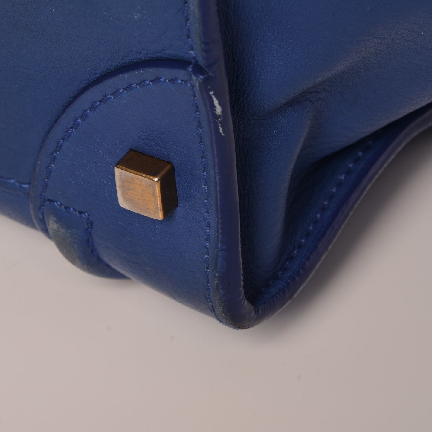 Smooth Calfskin Mini Luggage Electric Blue