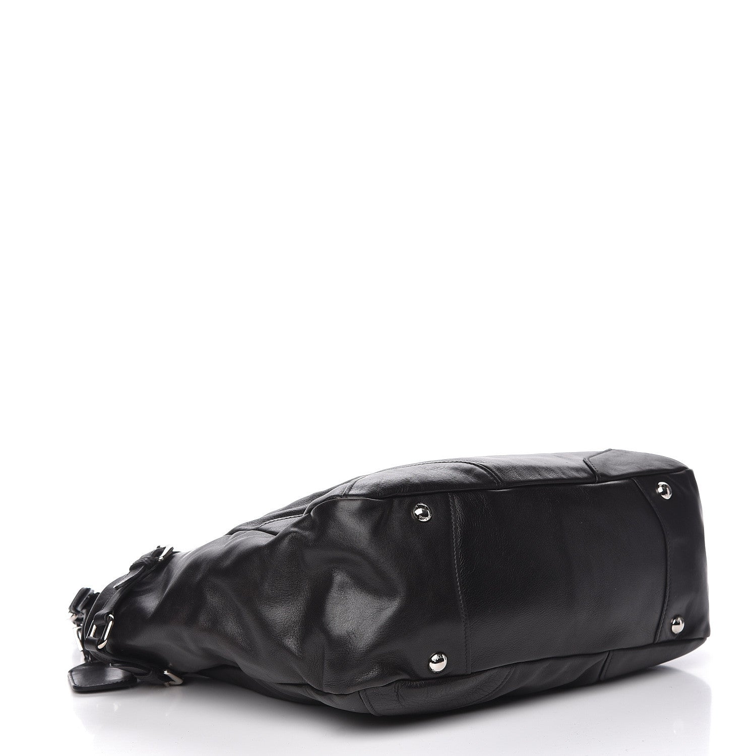Prada Soft Calf Two Pocket Hobo Black 4 of 11