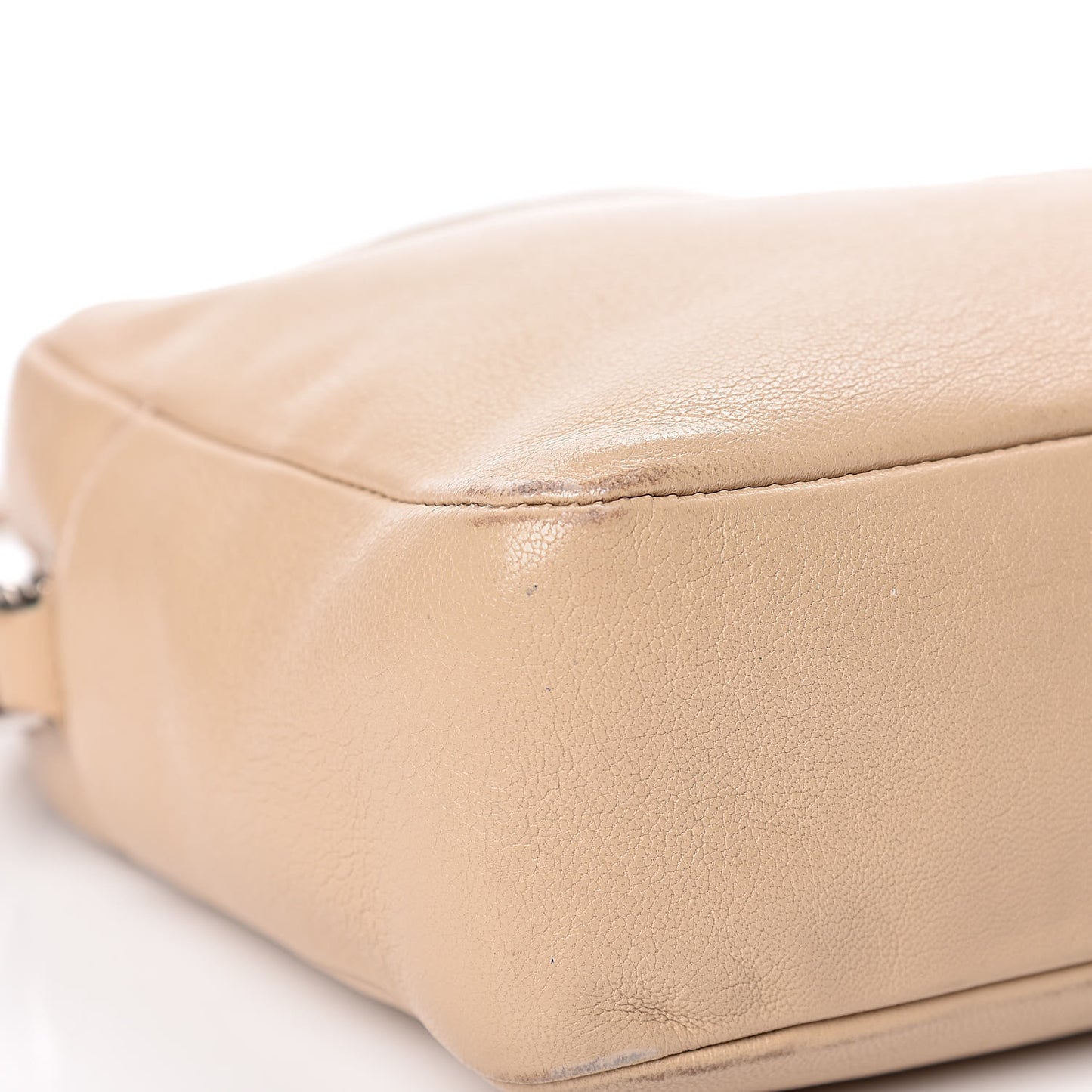 Lambskin Monogram Small Lou Camera Bag Beige