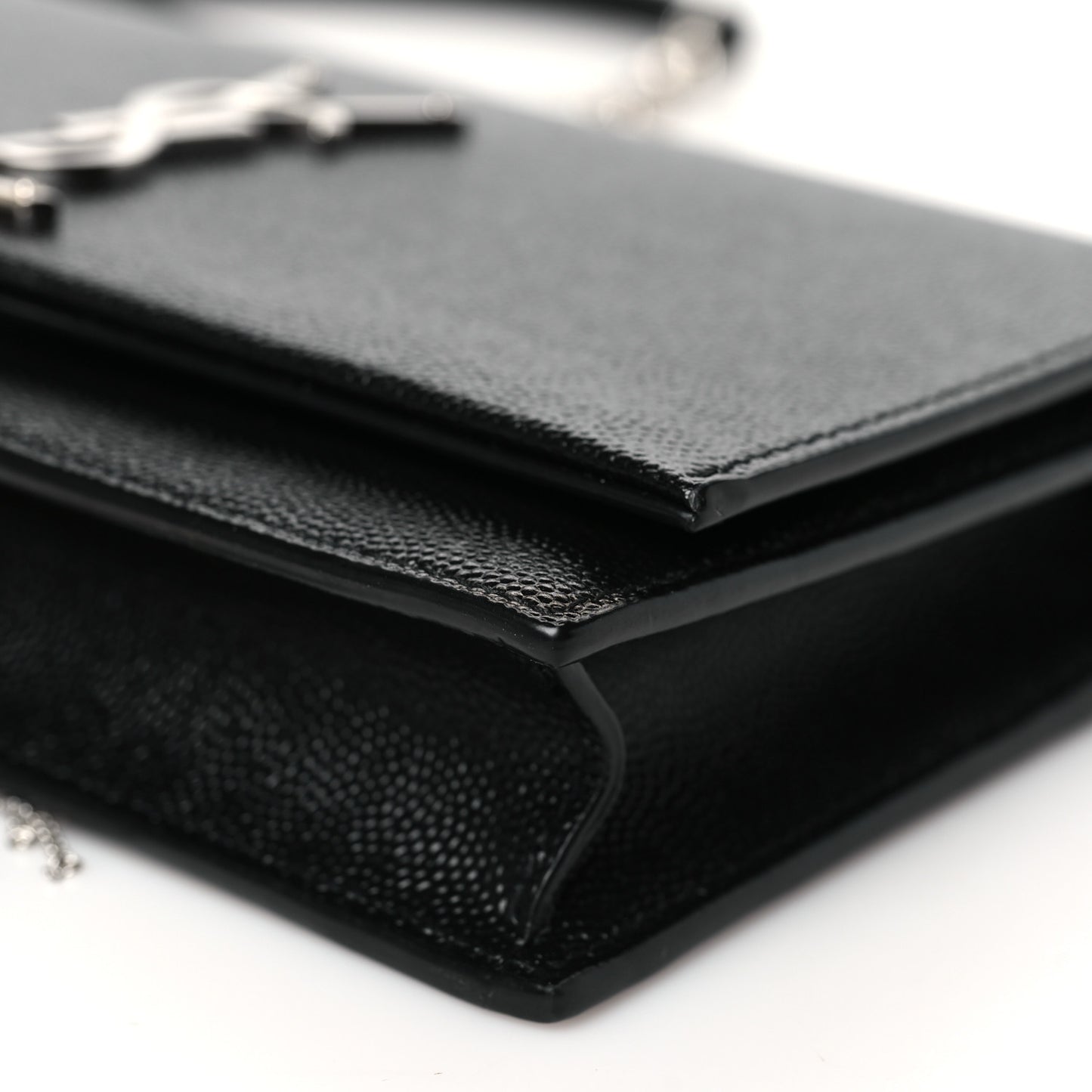 Grain De Poudre Classic Monogram Kate Tassel Chain Wallet Black