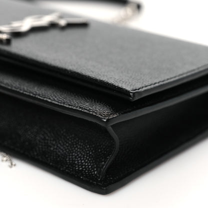 Saint Laurent Grain De Poudre Classic Monogram Kate Tassel Chain Wallet Black 9 of 9