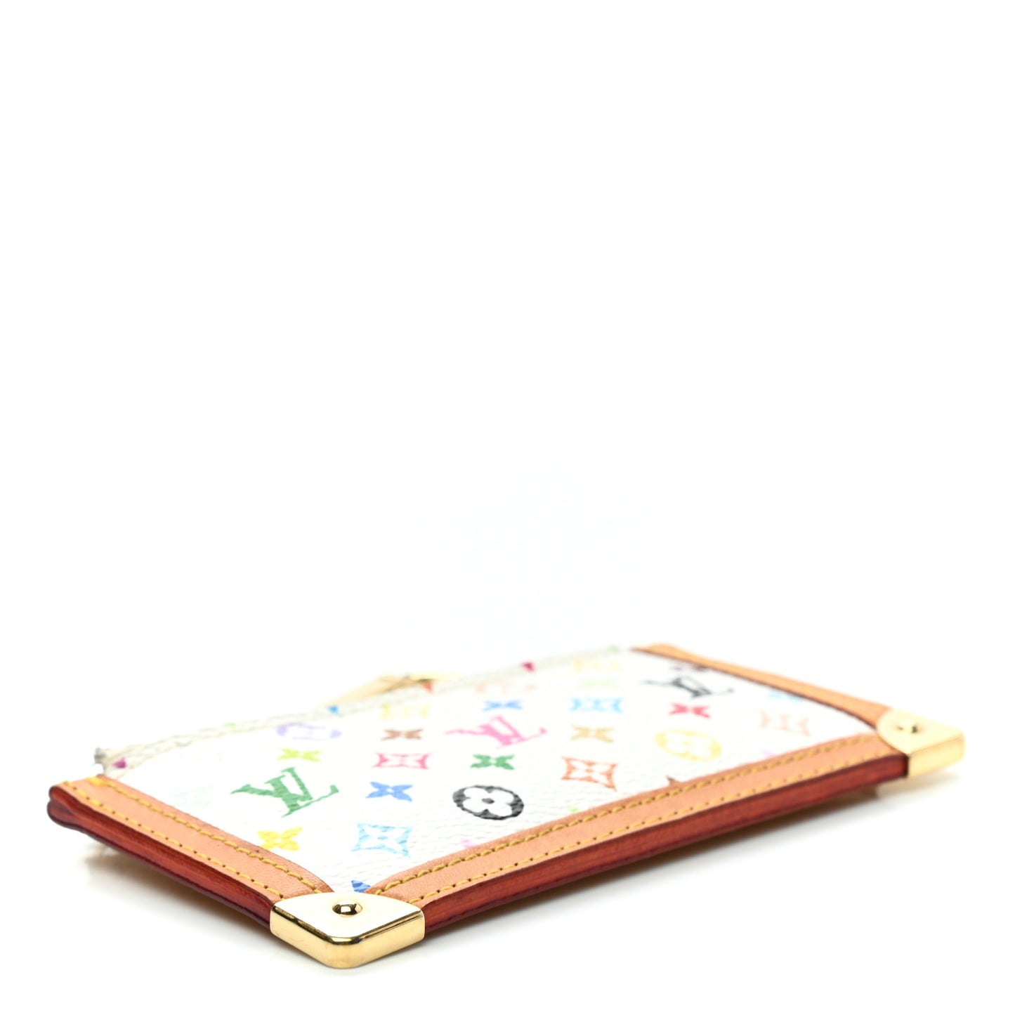 Monogram Multicolor Key Pouch White