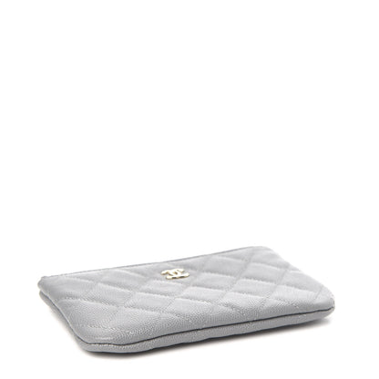 Chanel Caviar Quilted Small Cosmetic Case Grey 4 of 7