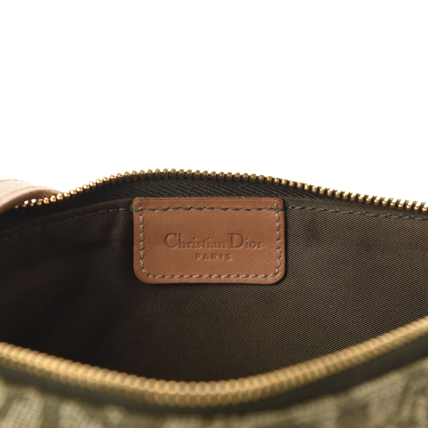 Christian Dior Monogram Mini Saddle Pochette Green 8 of 10