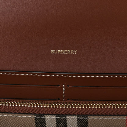 Burberry Vintage Check Grain Calfskin Halton Wallet Tan 6 of 12
