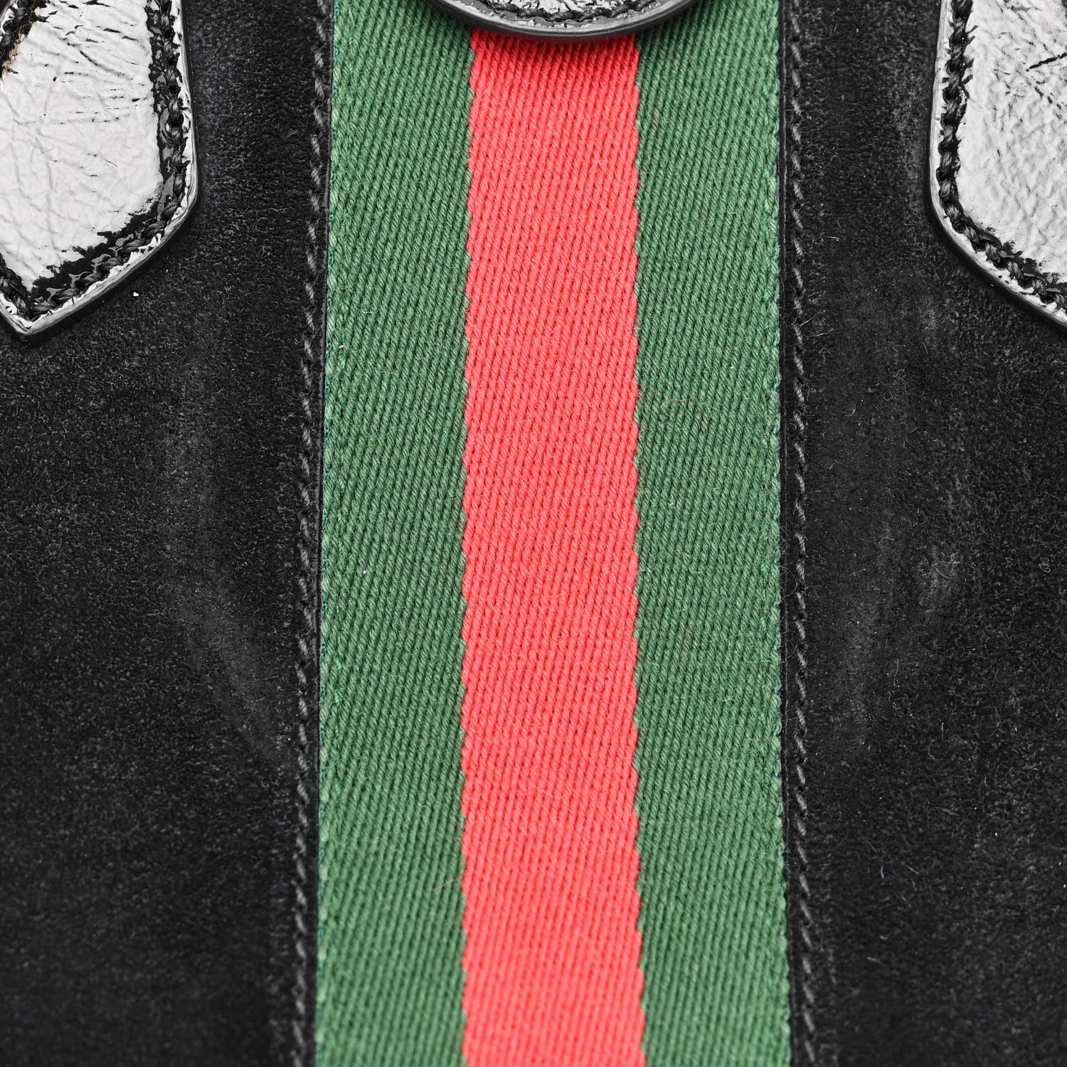 Gucci Suede Patent GG Web Small Ophidia Tote Bag Black 11 of 11