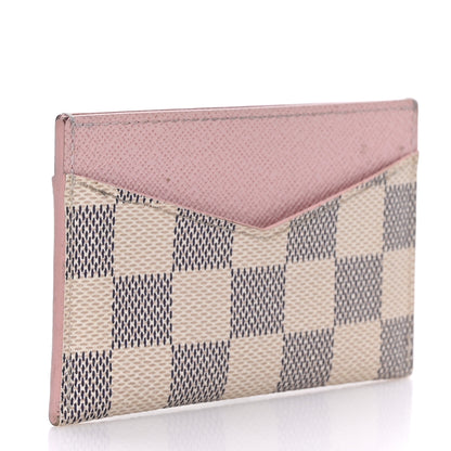 Louis Vuitton Damier Azur Daily Card Holder Rose Ballerine 3 of 8
