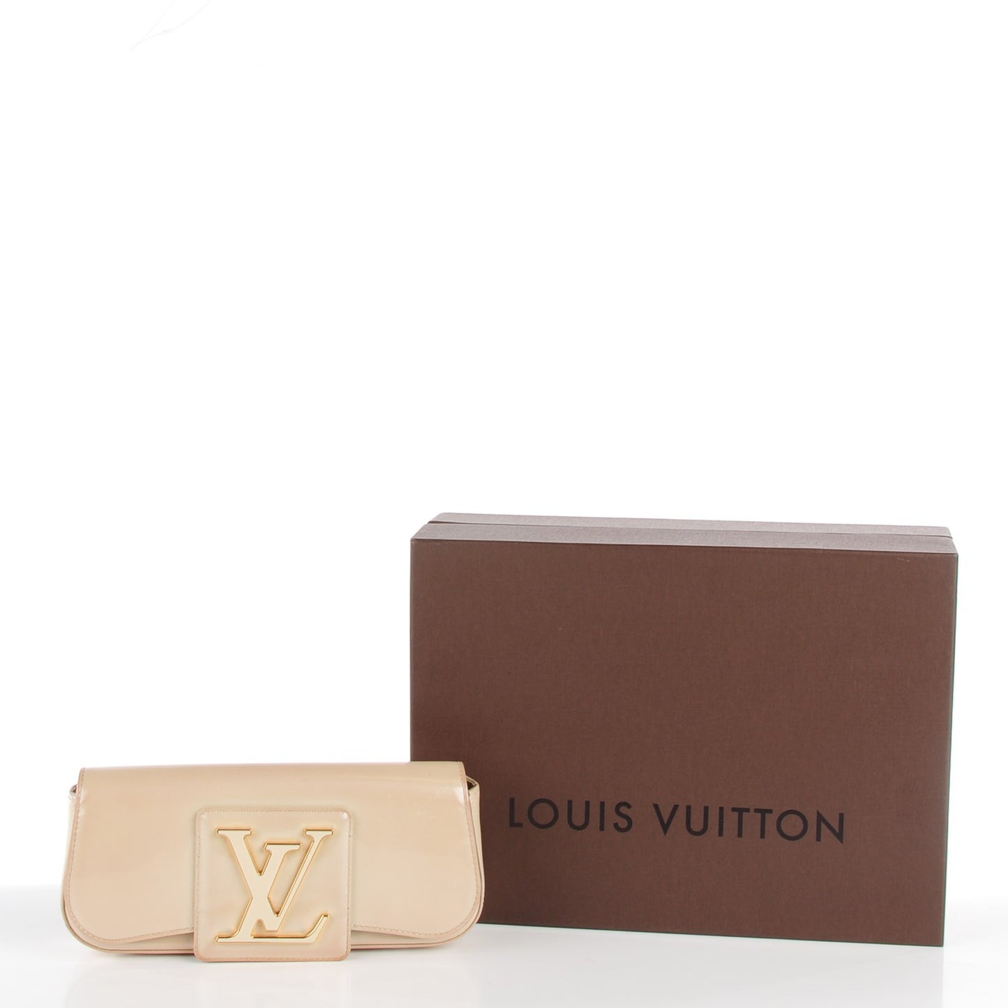 Patent Sobe Clutch Blanc Corail
