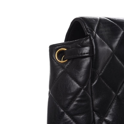 Chanel Lambskin Quilted CC Chain Backpack Black 12 of 16