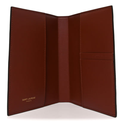 Saint Laurent Classic Toile Monogram A6 Agenda Sleeve Chocolate Kaki 5 of 6
