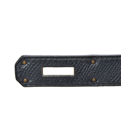 Hermes Courchevel Retourne Kelly 28 Bleu Marine 28 of 48