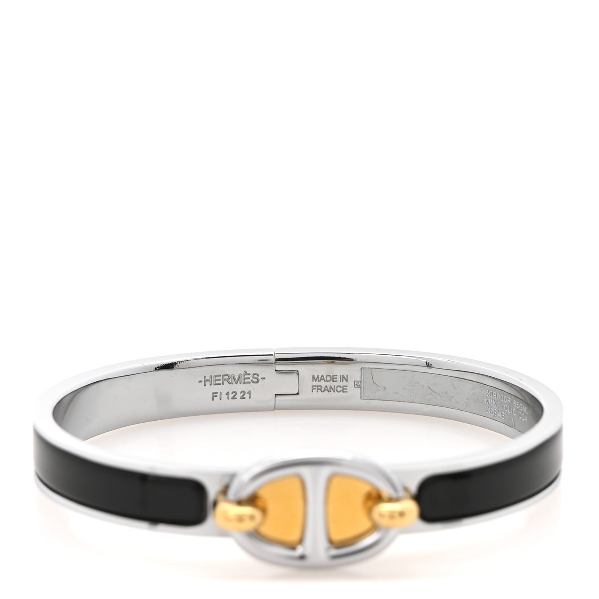 Hermes Enamel Mini Clic Chaine d'Ancre Bracelet PM Black 4 of 5