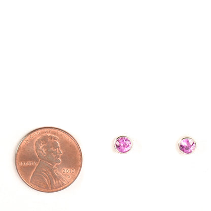 Tiffany Platinum Pink Sapphire Color By The Yard Earrings 2 of 6