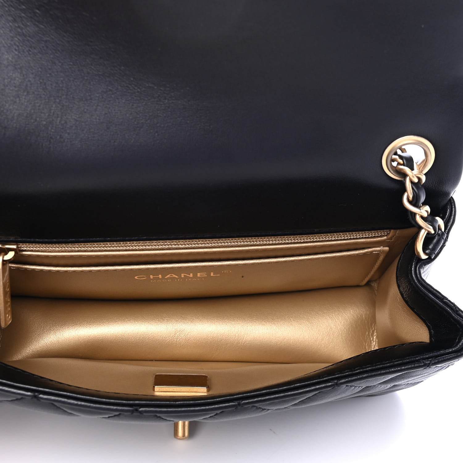 Chanel Lambskin Quilted Mini Rectangular Pearl Crush Flap Black 4 of 4