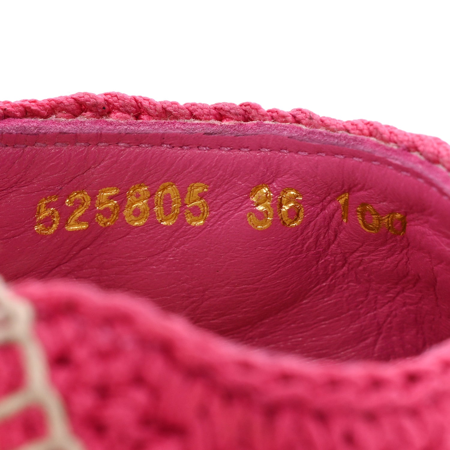 Gucci Cotton Crochet Pearly GG Ankle Wrap Platform Espadrille Wedges 36 Cyclamen Rose 8 of 12