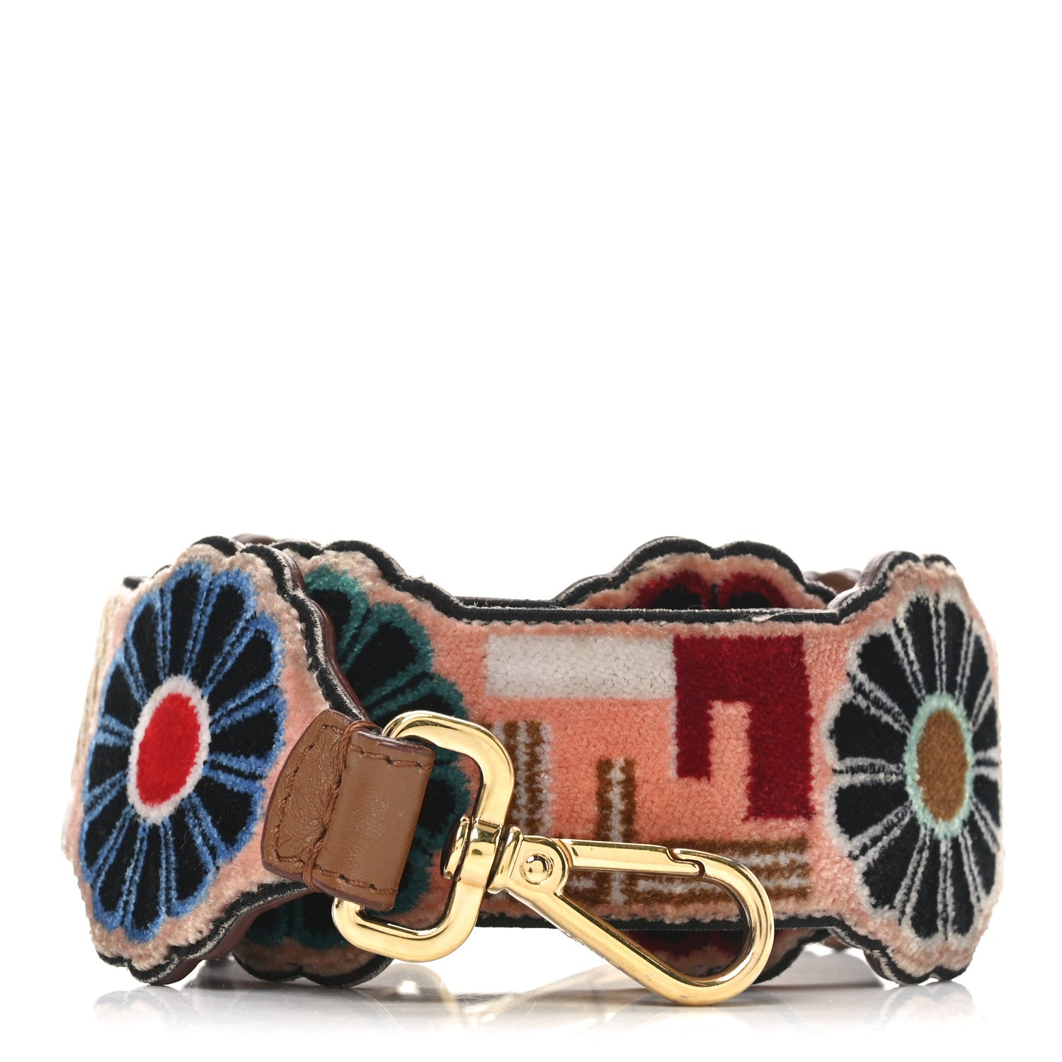 Fendi Velvet Vitello Dolce Fun Fair Embroidered Strap You Multicolor 1 of 4
