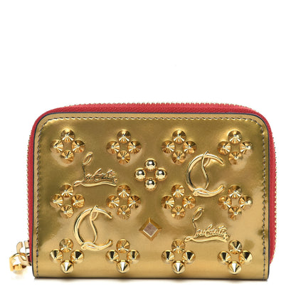 Christian Louboutin Metallic Patent Loubinthesky Panettone Coin Purse Gold 1 of 9