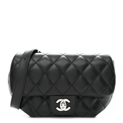 Chanel Calfskin Quilted CC Uniform Flap Belt Bag Black 1 of 11