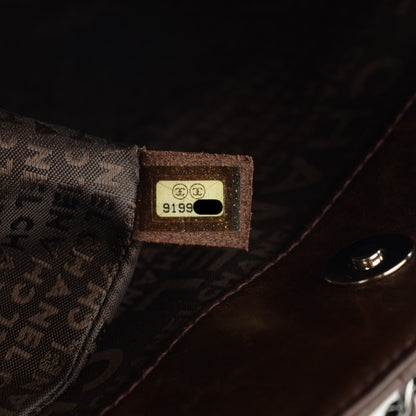 Chanel Lambskin Quilted Chocolate Bar Mademoiselle Shoulder Bag Brown 7 of 7