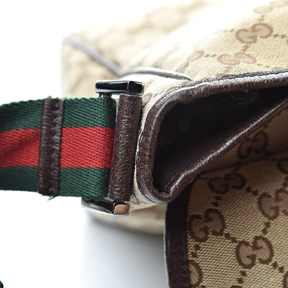 Gucci Monogram Web Medium Flap Messenger Beige Dark Brown 12 of 13