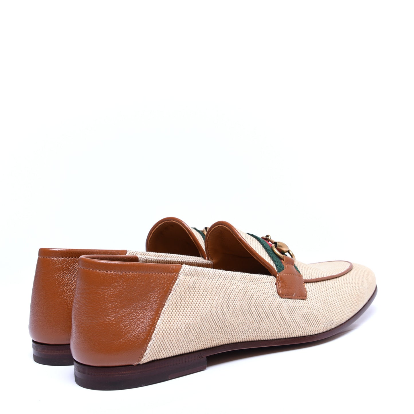 Canvas Web Mens Brixton Horsebit Loafers 9.5 Sand Light Cuir