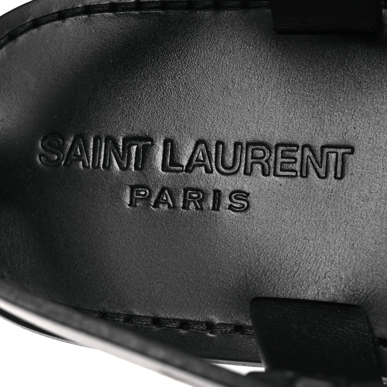 Saint Laurent Calfskin Pepe 05 Sandals 37 Black 9 of 13