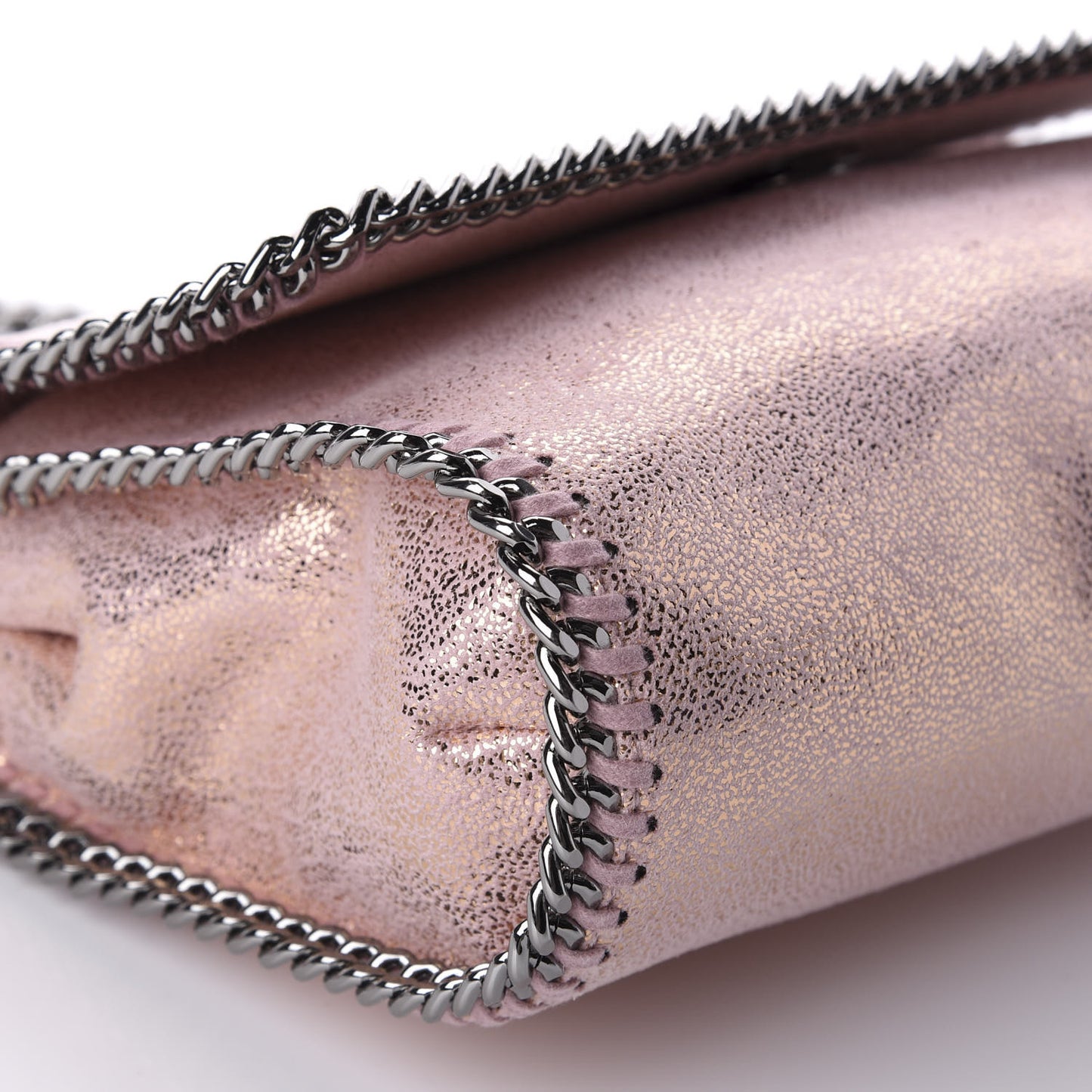 Metallic Shaggy Deer Falabella Messenger Pink
