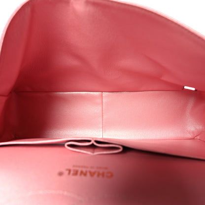 Chanel Iridescent Caviar Quilted Jumbo Double Flap Rose Pink 5 of 11